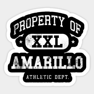 Amarillo Vintage Distressed College Property XXL Sticker